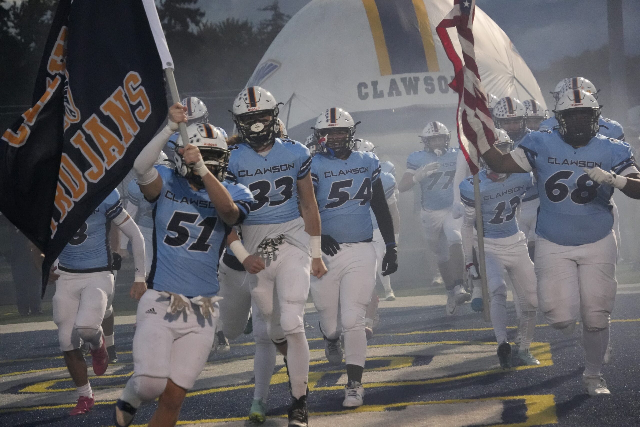 Varsity football on senior night vs. Hazel Park