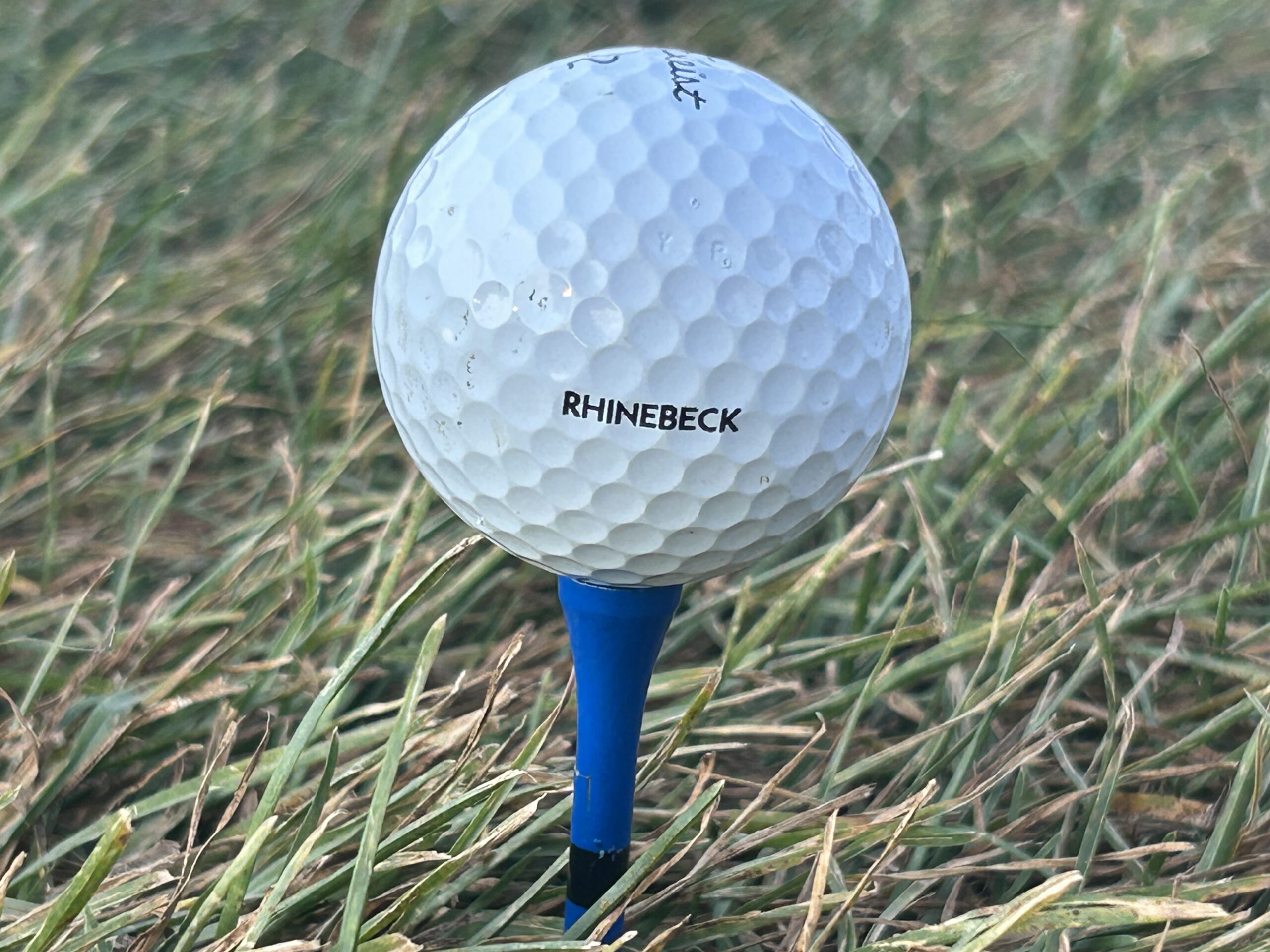 Rhinebeck Golf Ball on tee