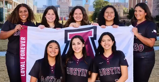 team photo from Austin High softball. Partial team photo.