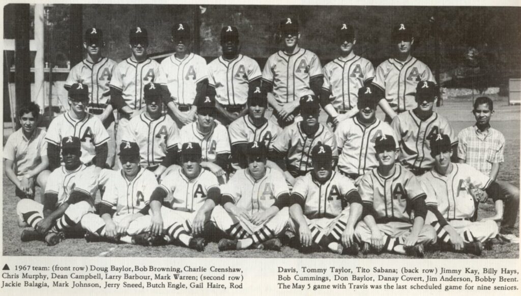 This is image of Austin High baseball team from 1967.