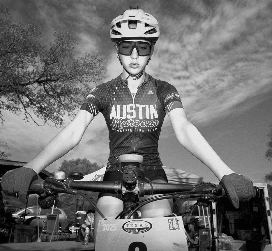 Photo This is photo of rider on Austin High Mountain Bike Team.