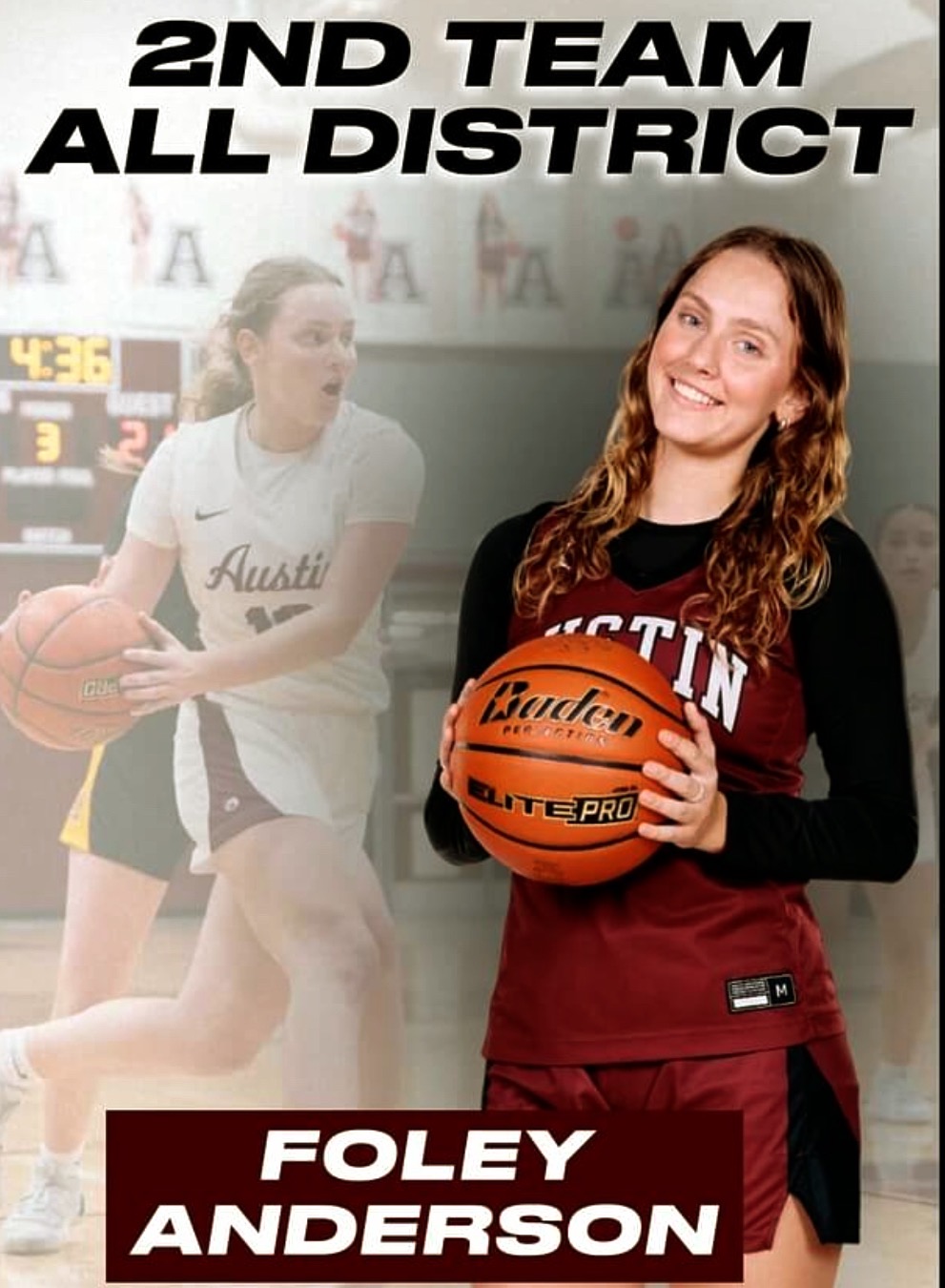 AHS Lady Maroons All District Team in 2025-2025