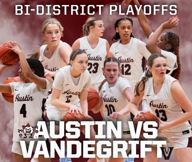 Lady Maroons playoff basketball photo of team walking on to the court.