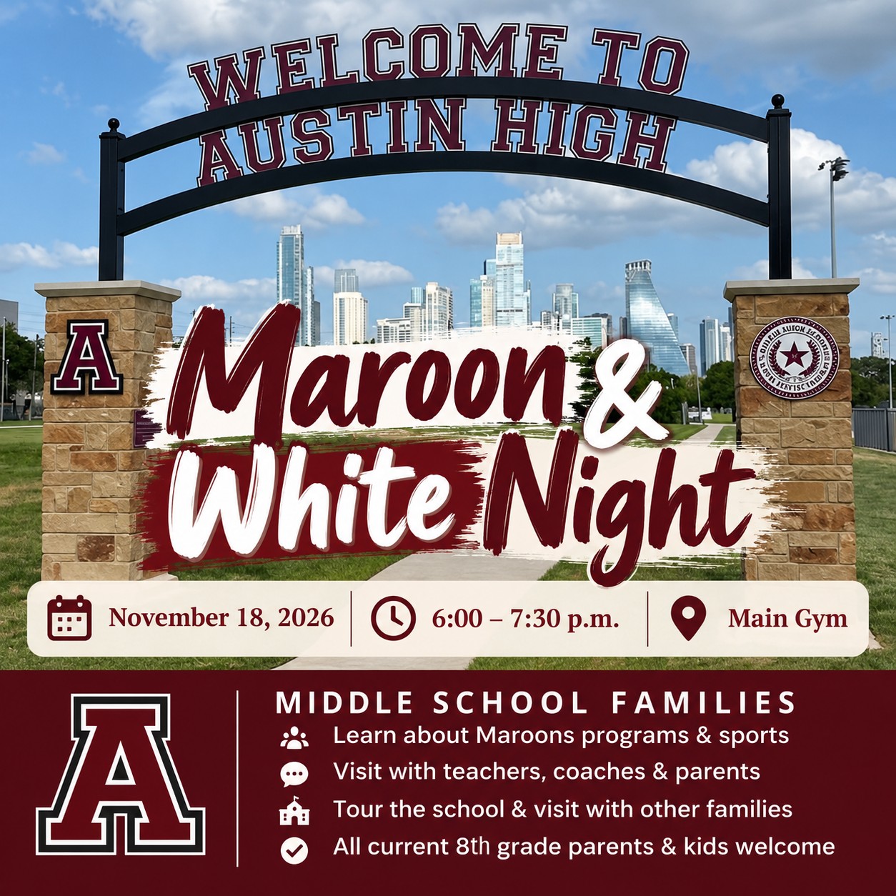 Maroon & White Night at Austin High