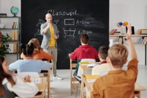 teacher standing