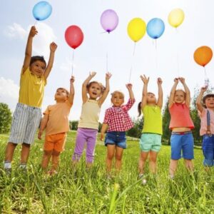 ballons with kids