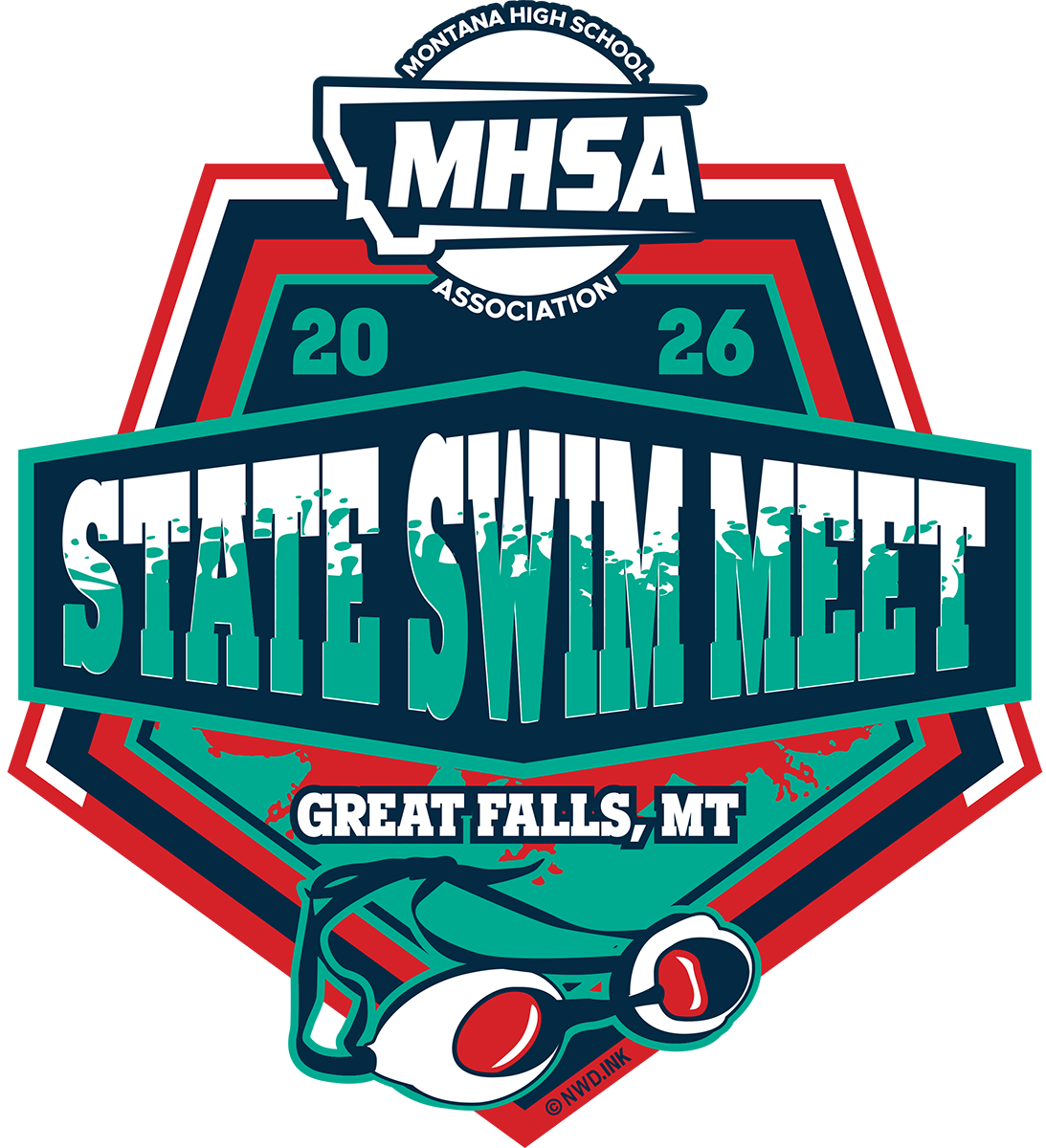 2026 State Swim Logo