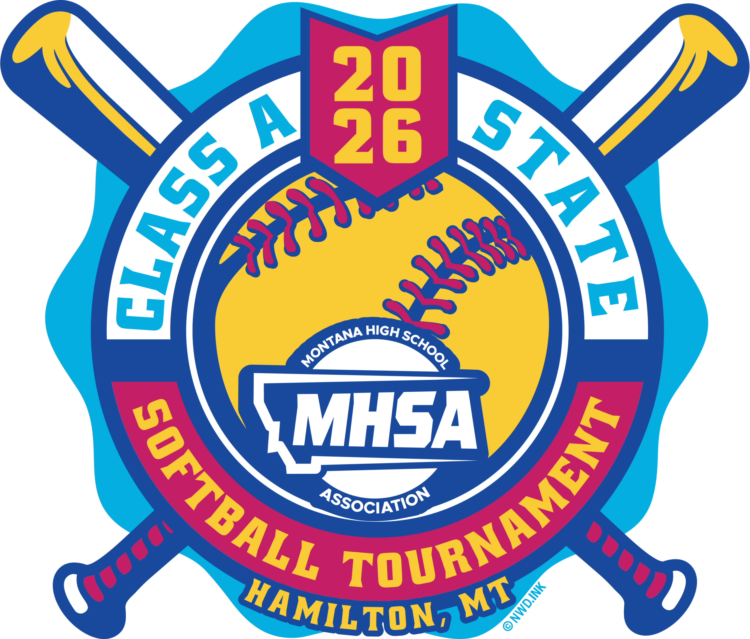 State A Softball Logo