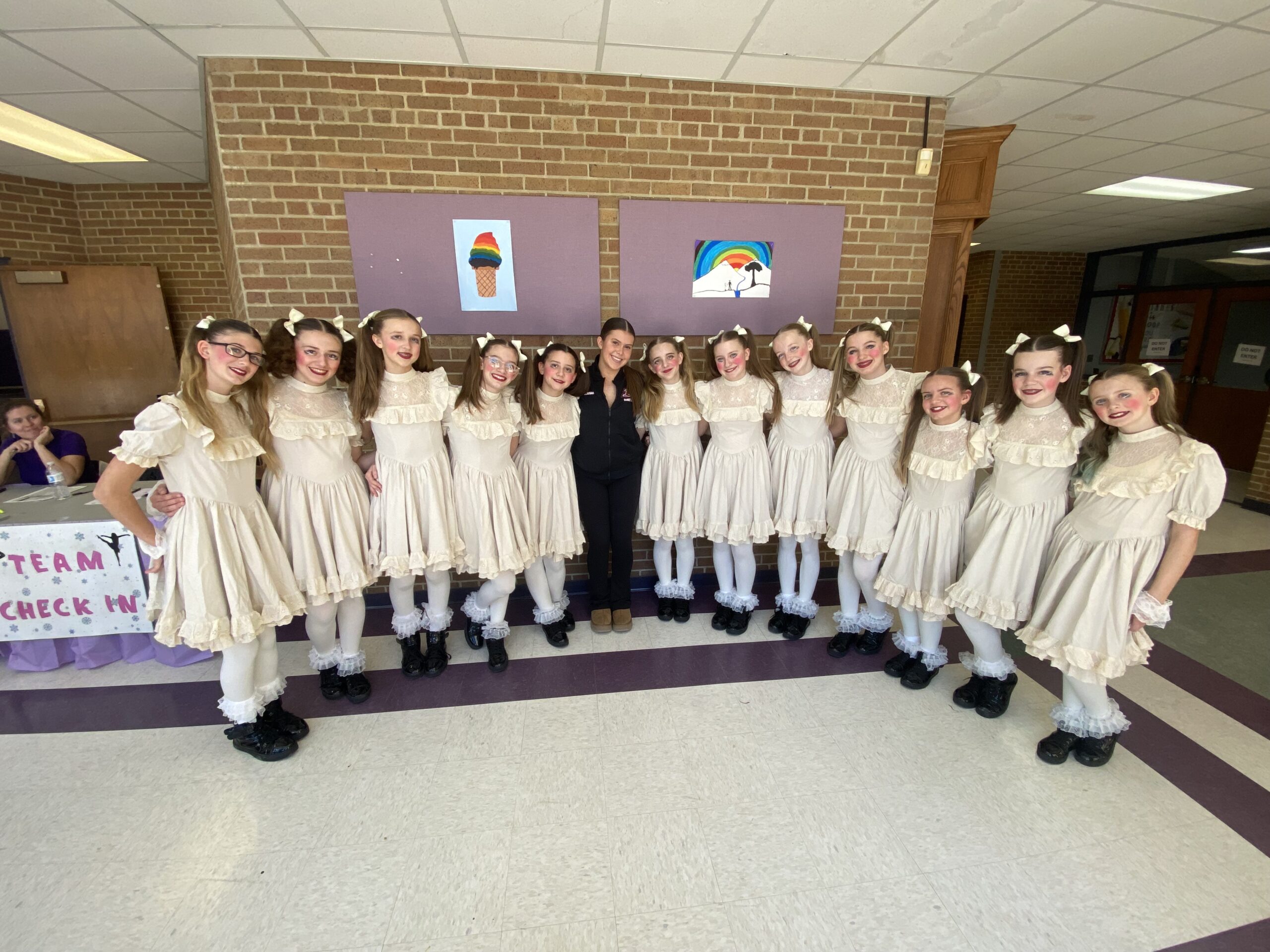 Senior Alaynah Hingtgen with Waupun Middle School's Dance Team