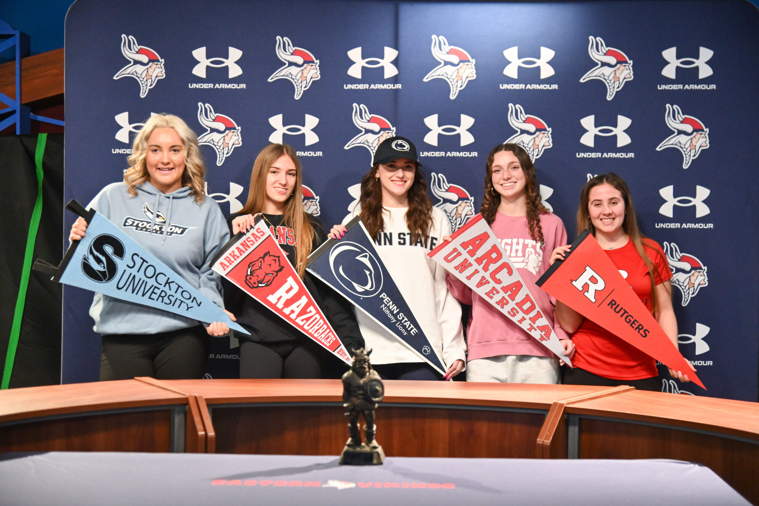 Group photo from Eastern's National Signing Day ceremony 2026.