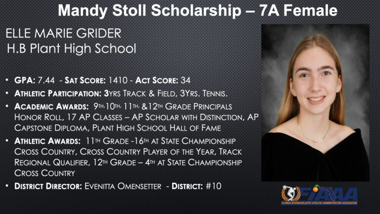 2024 Mandy Stoll Scholarship – 7A Female