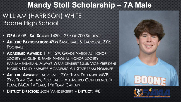 2024 Mandy Stoll Scholarship – 7A Male