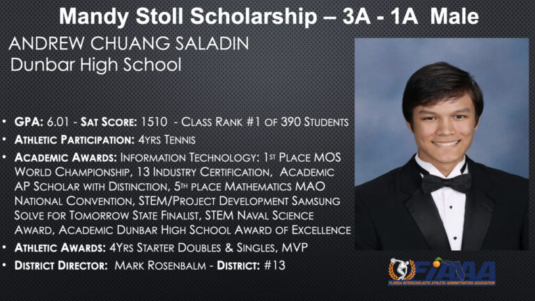 2024 Mandy Stoll Scholarship – 3A - 1A Male