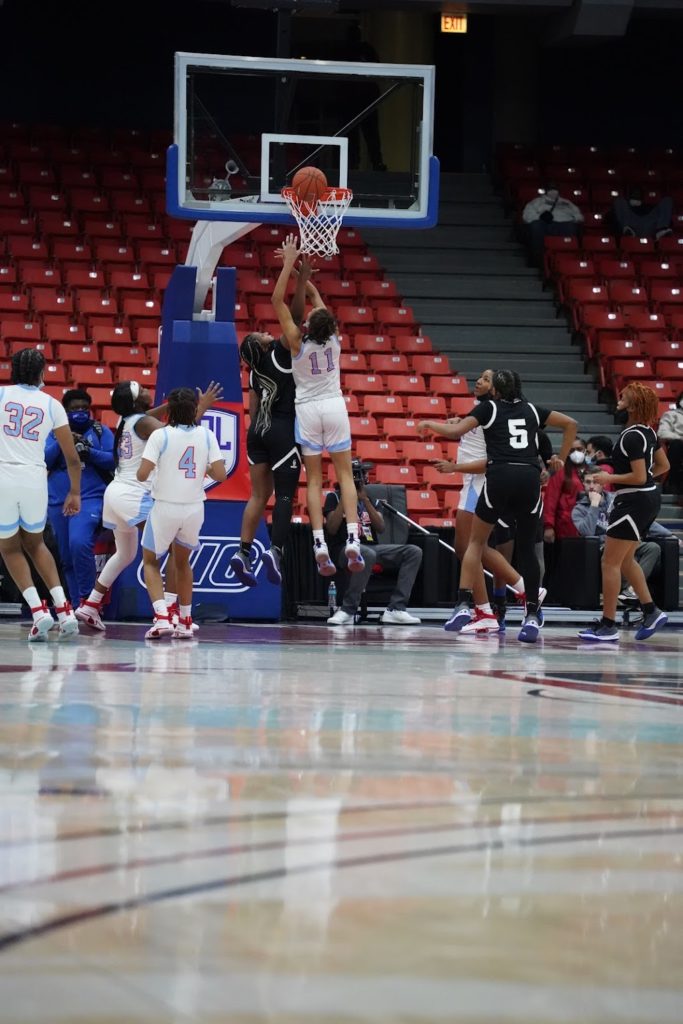 The Lady Broncos cruised to victory, easily beating Wendell Phillips 67-26 in the semifinal.