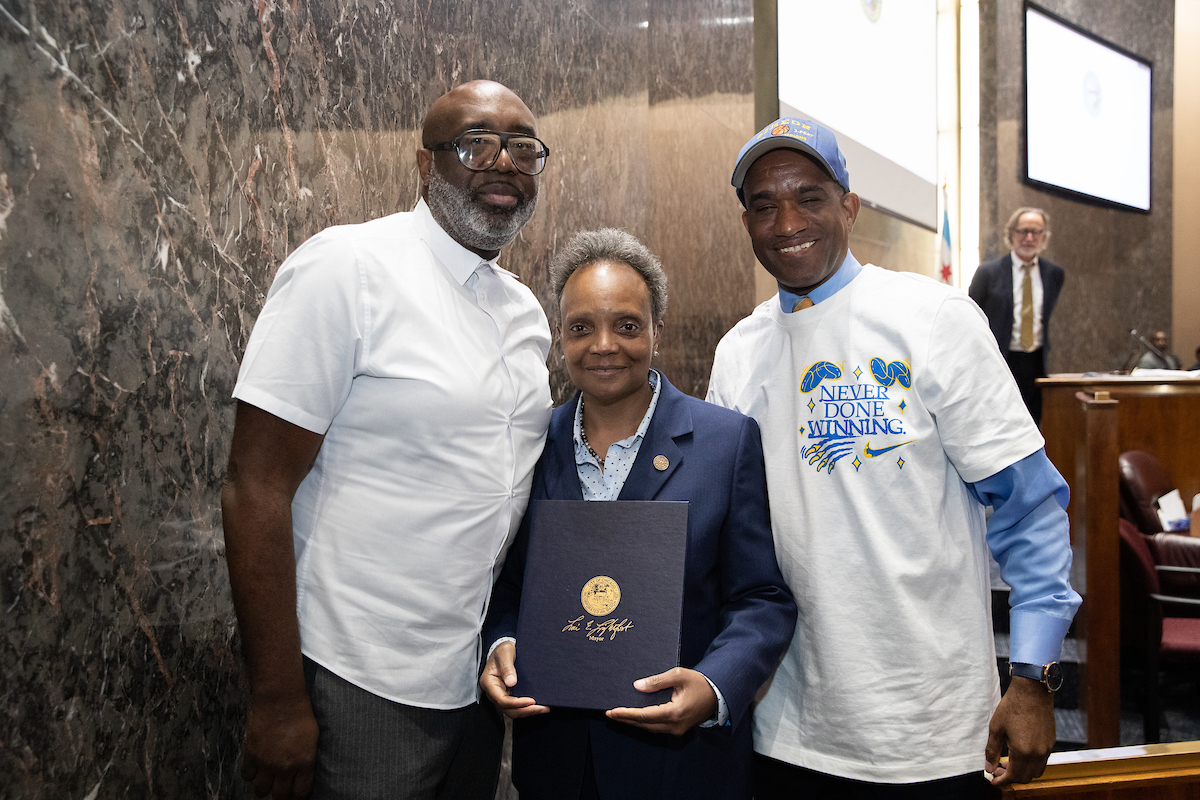 Robert Smith City Council 2023 with Mayor Lightfoot