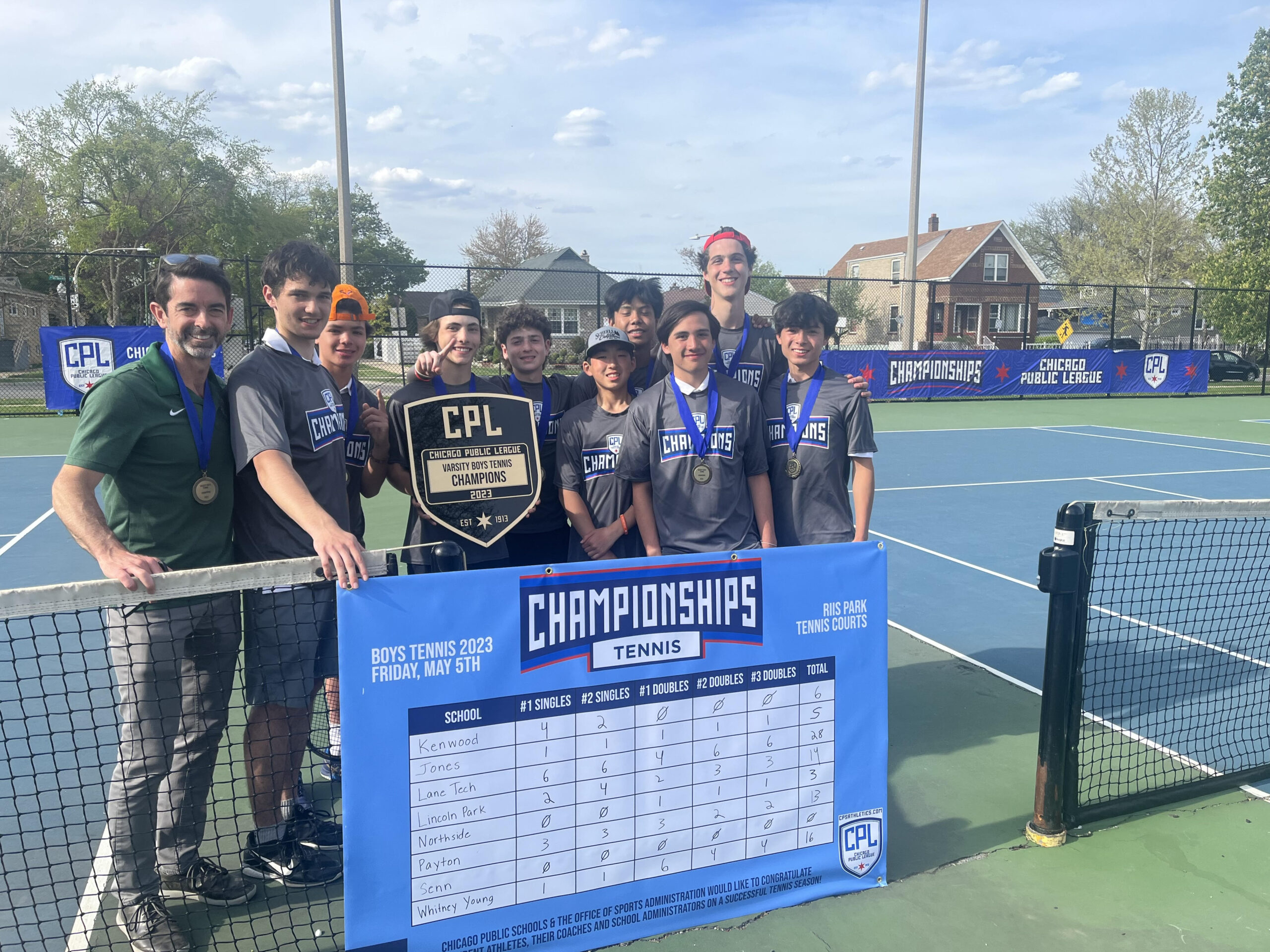 Lane Tech 2023 Boys Tennis Champs