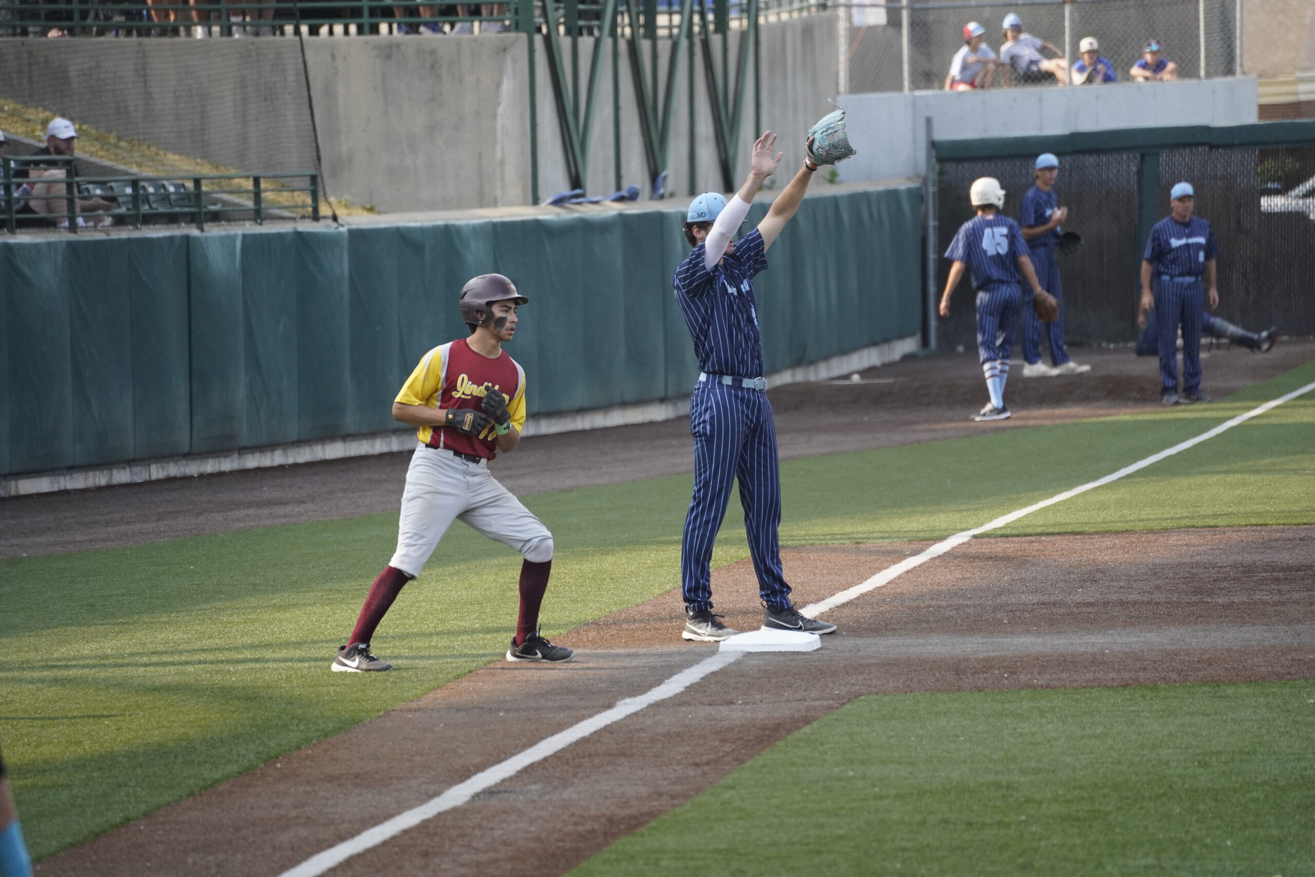 Jim Thome coaching his son's team at Nazareth Academy