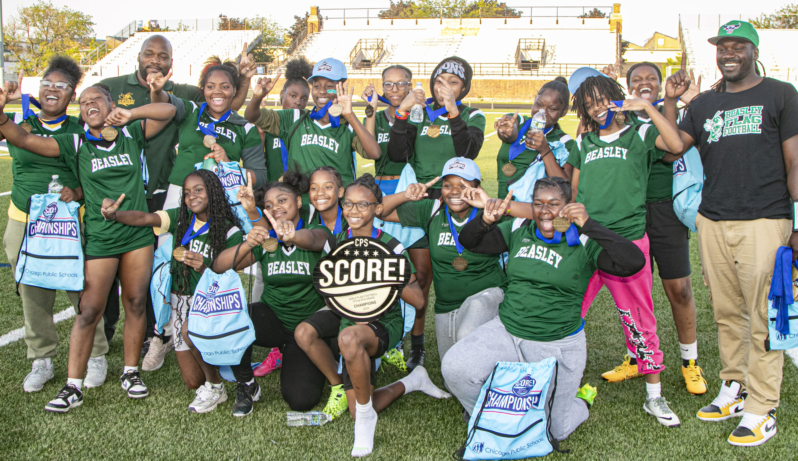 Beasley Girls Flag SCORE Champions