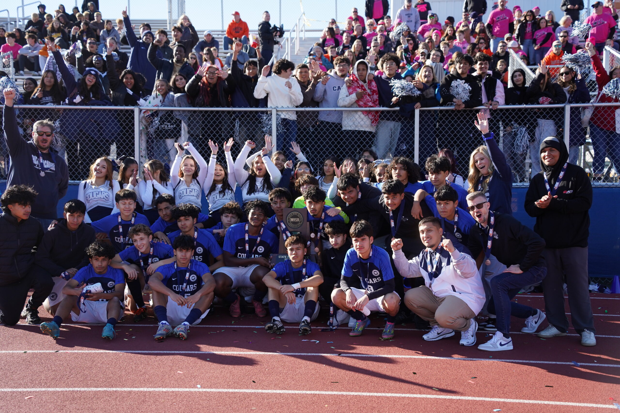 Chicago Academy 2025 with fans Soccer IHSA State