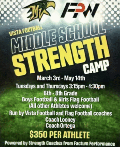 middle school strength camp 2026