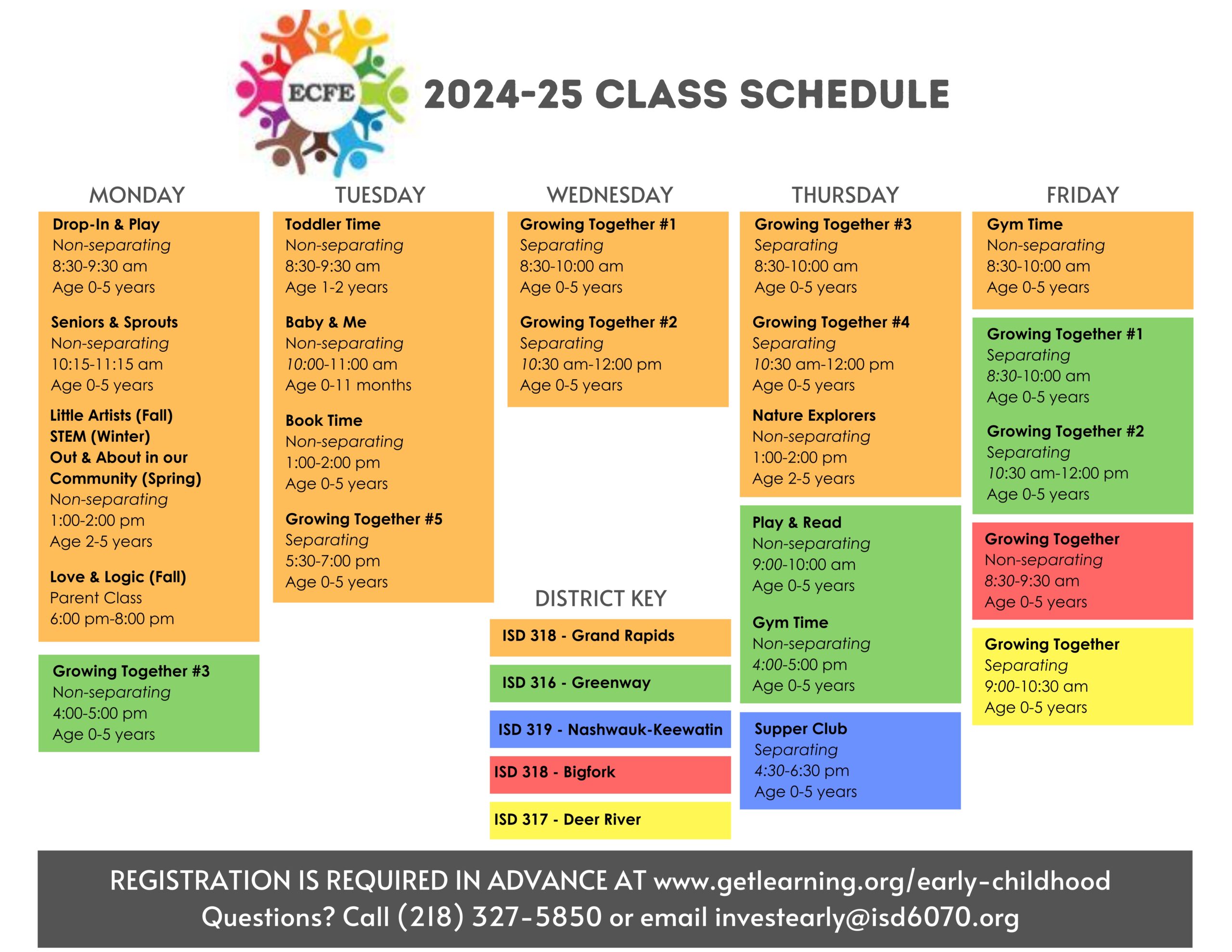 ECFE 24-25 Schedule