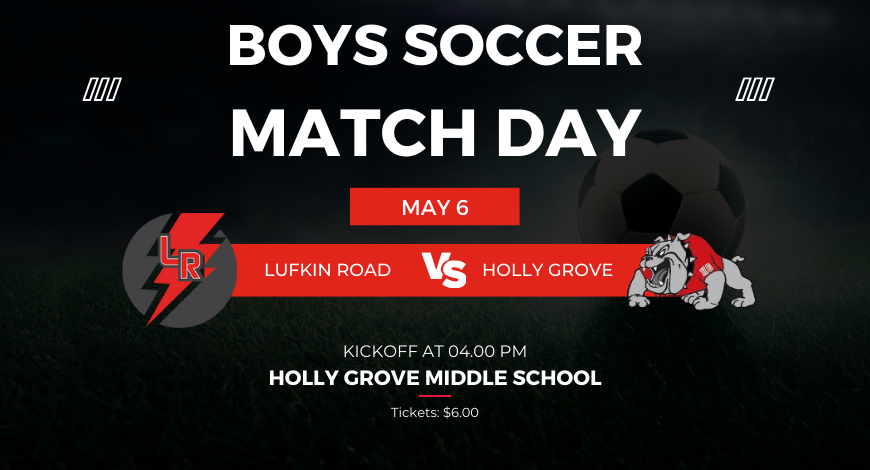 Boys Soccer Match Day at Holly Grove