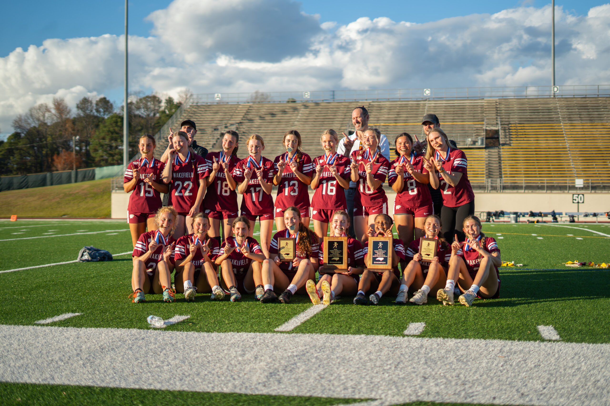 Wakefield defeated Ashley 20-6 in the NC Flag Football State Championship on Saturday, Nov. 22, 2025 (Photo: Nick Stevens/National Amateur Sports)