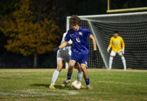 Alec Bickmore (11) of Broughton. Broughton hosted Green Level in the second round of the NCHSAA 8A boys soccer state playoffs on Thursday, Nov. 6, 2025 (Photo: Nick Stevens/National Amateur Sports)