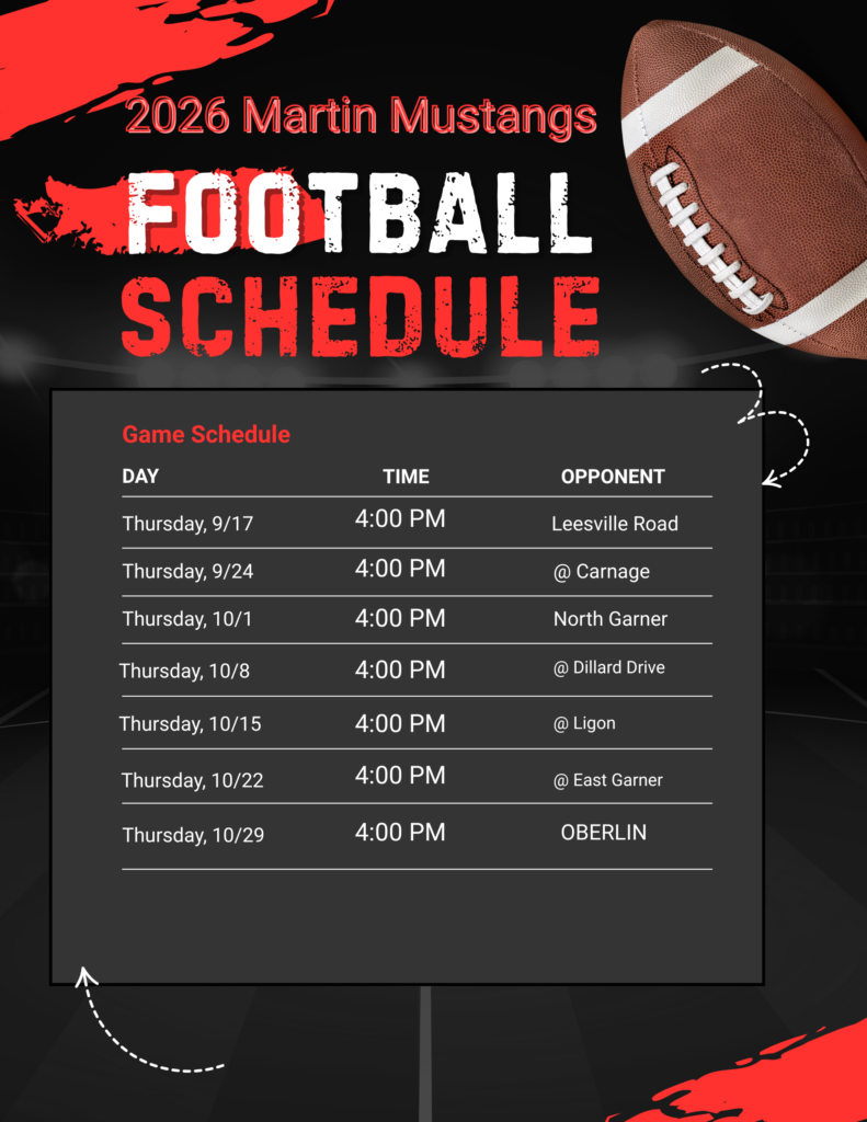 Martin Football Schedule