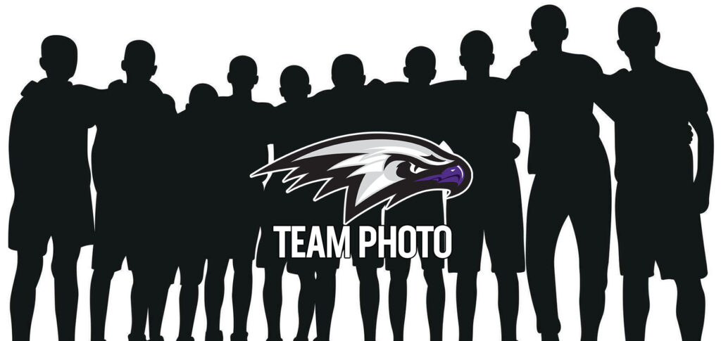 Team Photo Silhouette with Hawk Logo