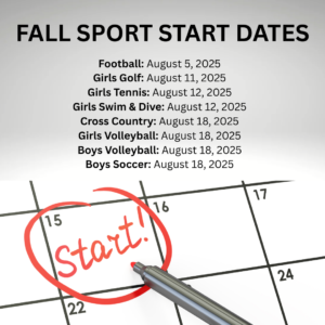 Fall Sport Start Dates