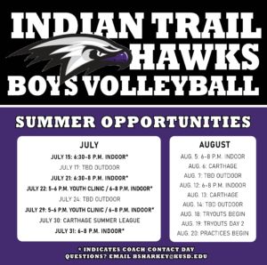 BVB Summer Schedule 2025