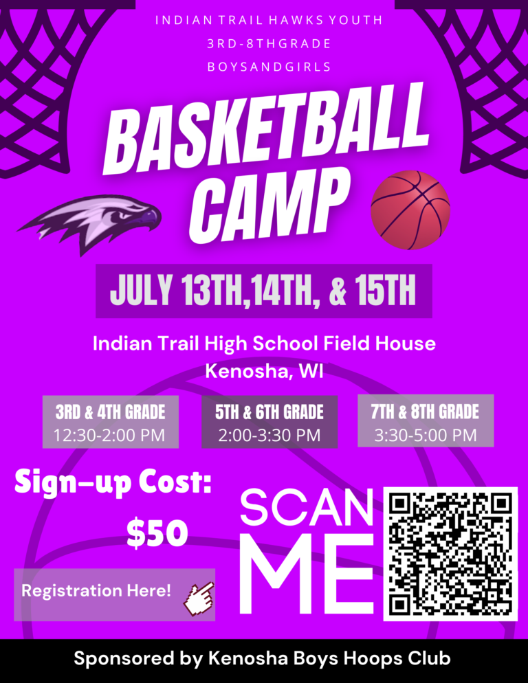 Kenosha Boys Hoops Club Youth Camp Flyer 2026