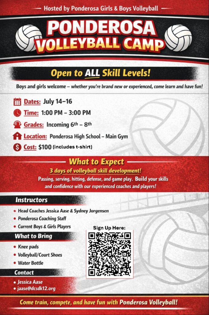 Ponderosa Volleycall Camp details