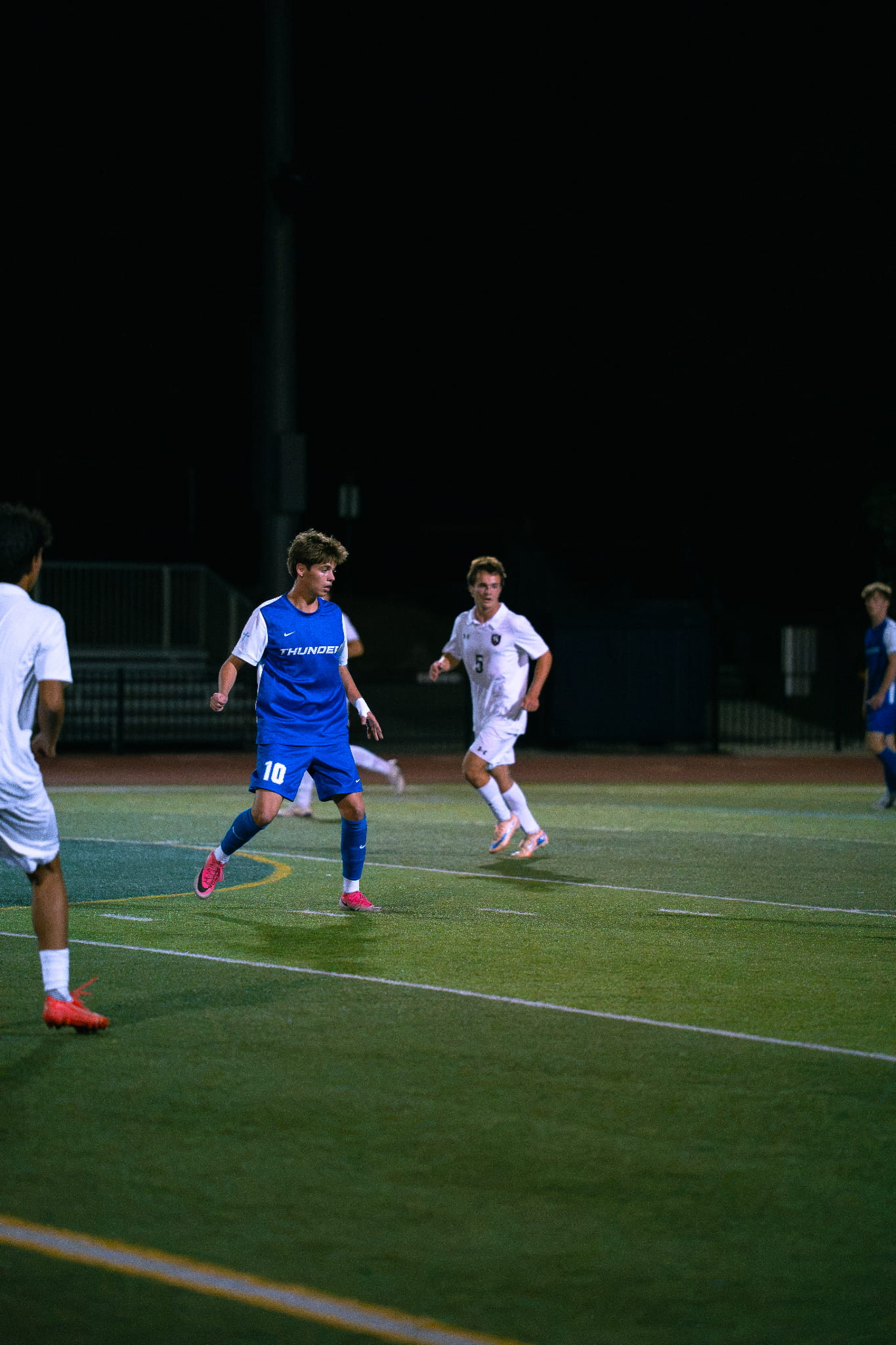 Denver Christian forward Marcos Genc (#10) during the state playoff win over Liberty Common