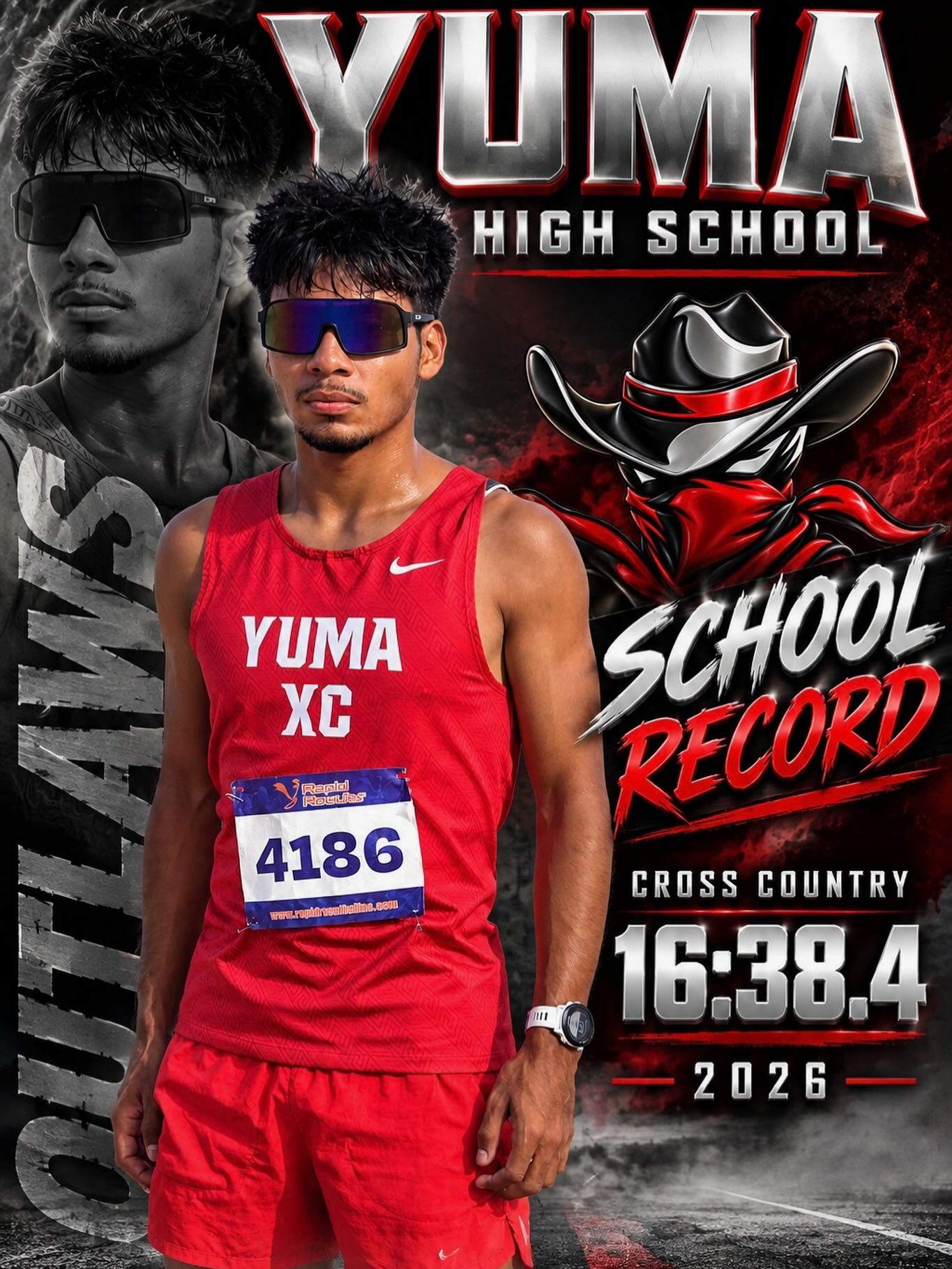 Alan Flores breaks school cross country record