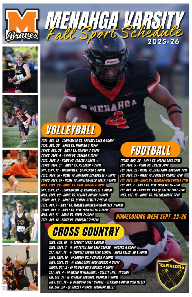 Updated Fall Sports Schedule