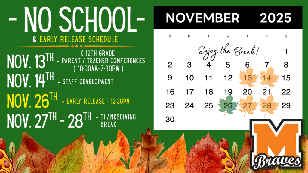 No School - November Dates