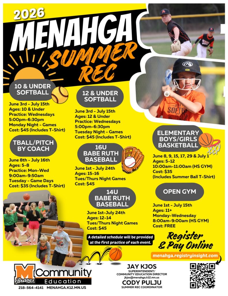 2026 Summer Rec Flyer