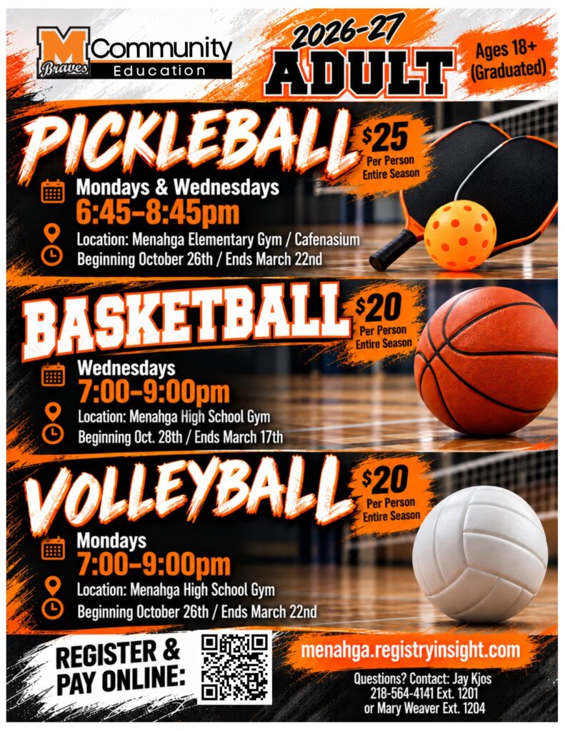 Adult Basketball, Volleyball and Pickleball