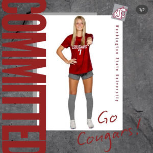 Camdyn Hurt posing in a Washington State soccer uniform.