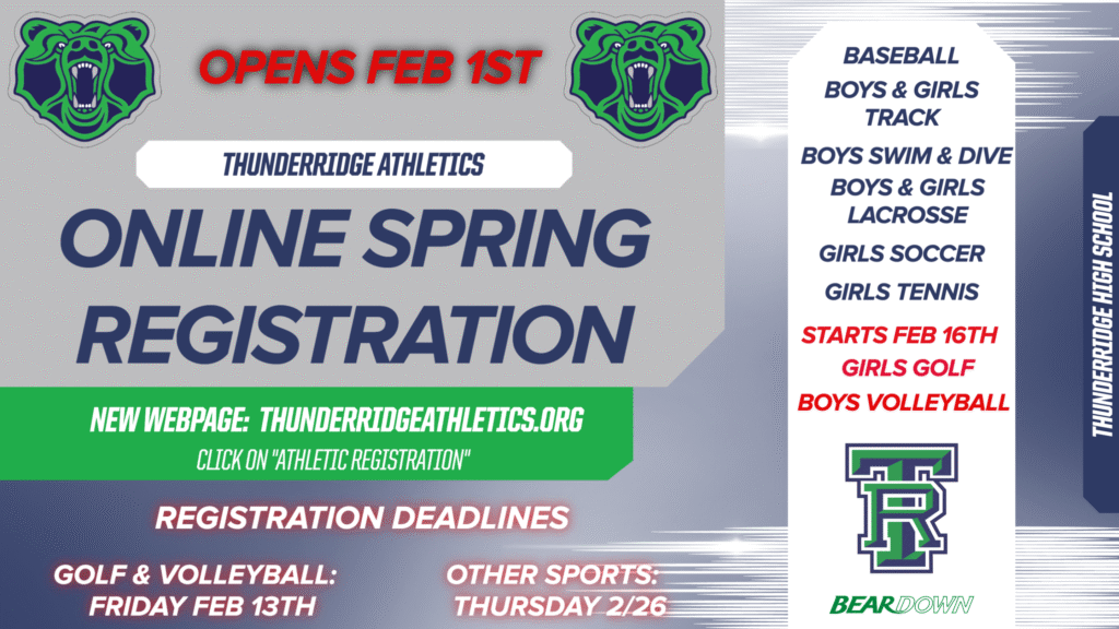 Graphic for Online Spring Registration Opens February 1st