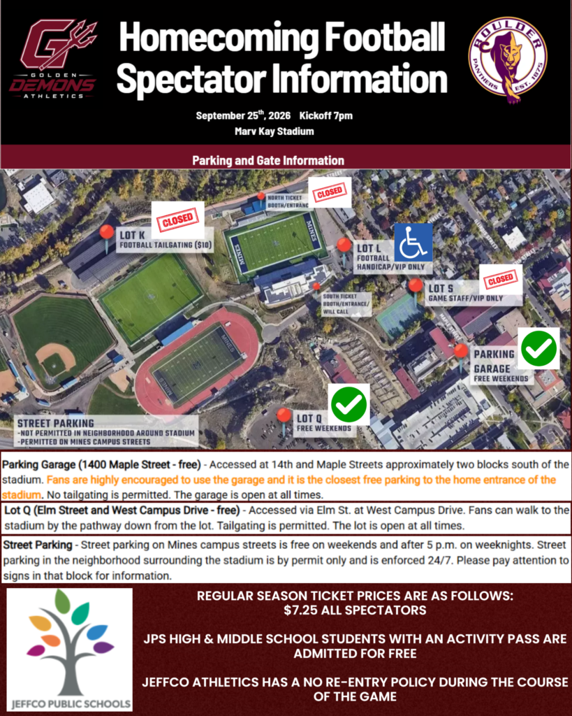 Parking Map and Guidelines for Colorado School of Mines