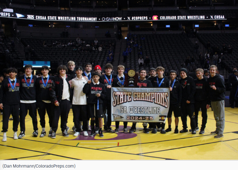 Pomona boys wrestling in 7th Heaven after winning 5A title