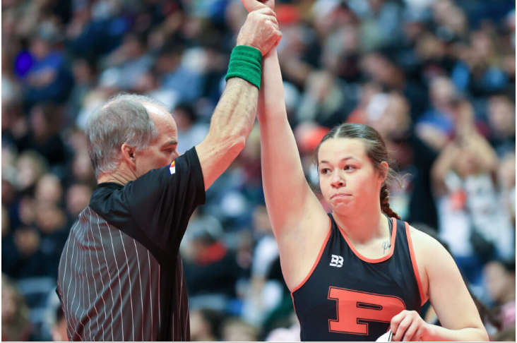 Timberly Martinez aiming to become the third girls grappler to join the ranks in wrestling.