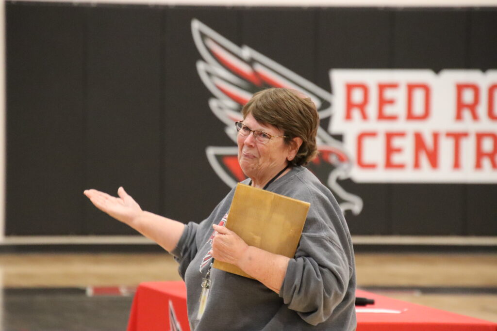 Mrs. Hubert after award
