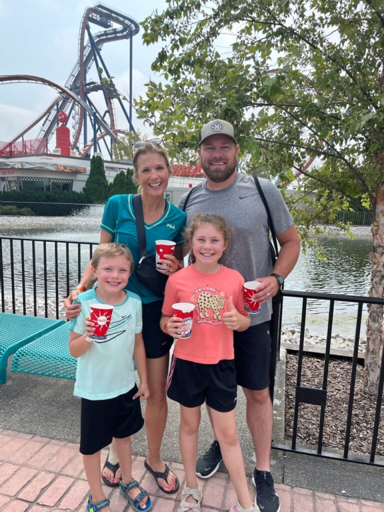 Here is a picture of us at one of the kids' favorite places - Cedar Point Amusement Park.