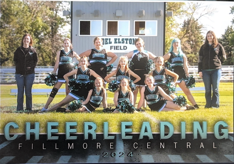 From Left to Right. Back Row: Coach Brandi Rettick, Annakate W., Cora M., Kylie W., Bobbi N., Assistant Taryn Cherrier. Middle Row: Chloe J., Gracie W., Annalissia G. Front Row: Shelby B., Laura H.-S., Amarissa L.