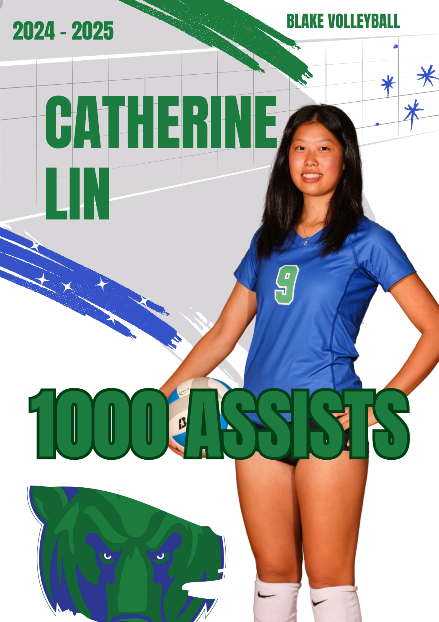 Catherine Lin gets to 1000 | Blake Bears (MN)