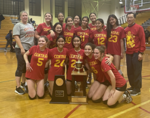 The Central Girls Volleyball team